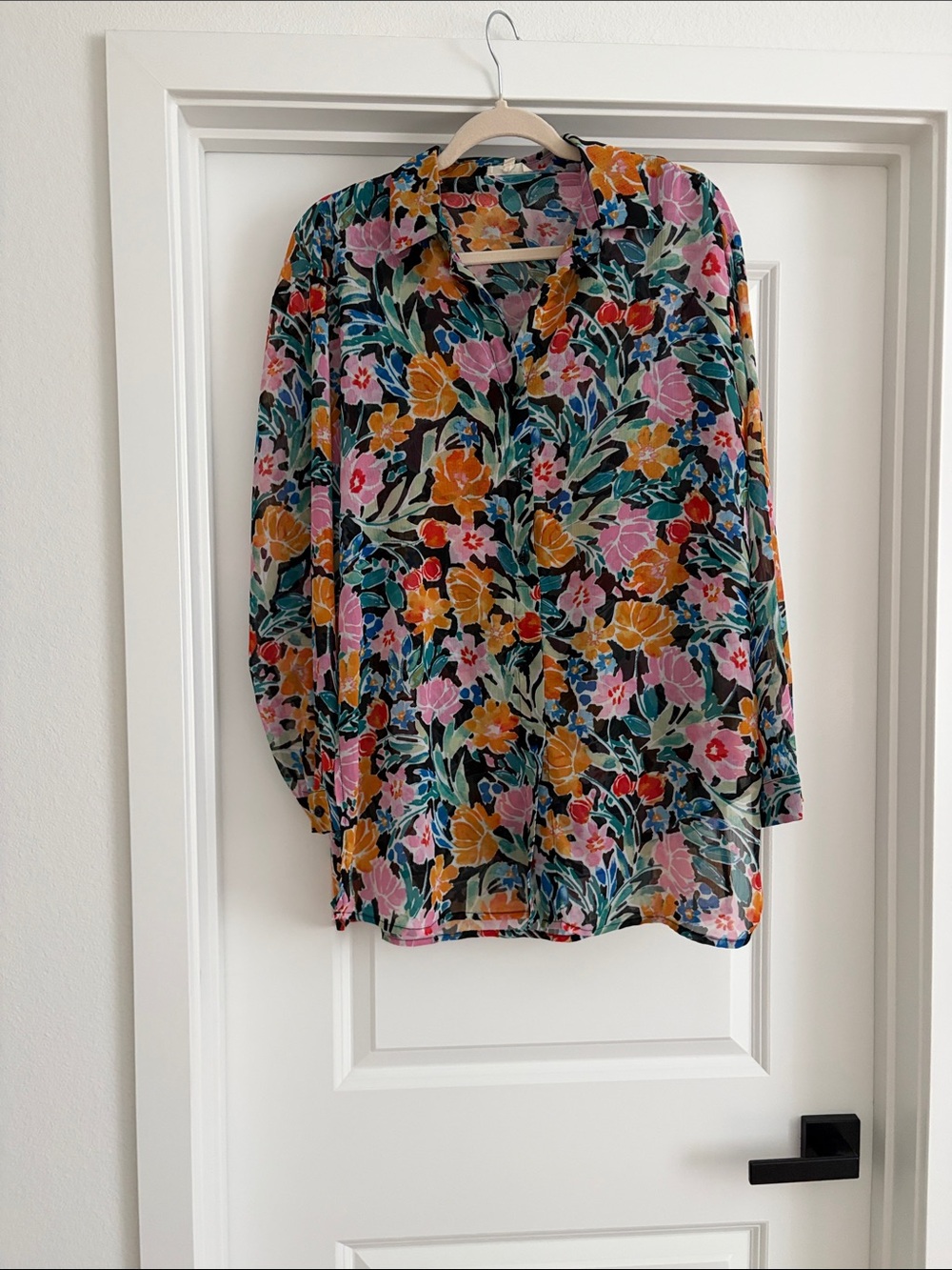 Floral Button-Up Romper in Multicolor